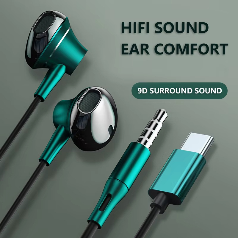 Audiophile Headphone Wired - 9D басовые стерео наушники типа C