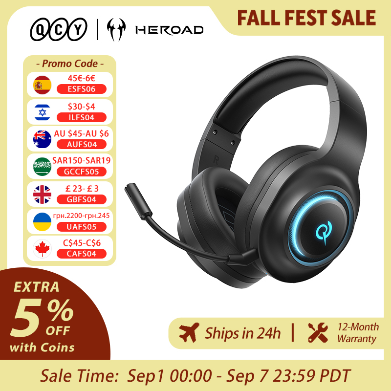 Gaming Headset Rgb - Игровая гарнитура QCY Heroad V200 с