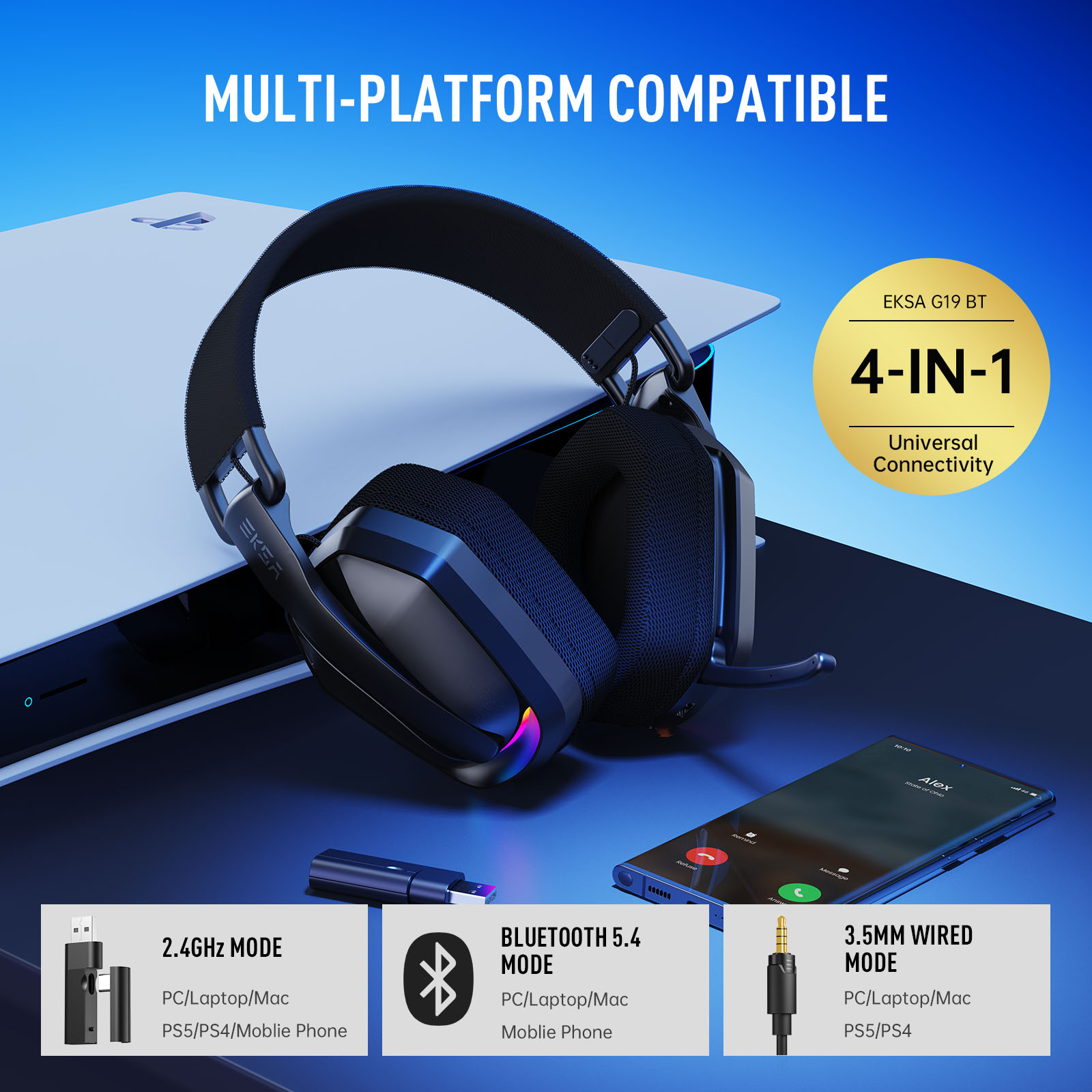 Беспроводные игровые наушники  – обзор и цена Gaming Headset Rgb